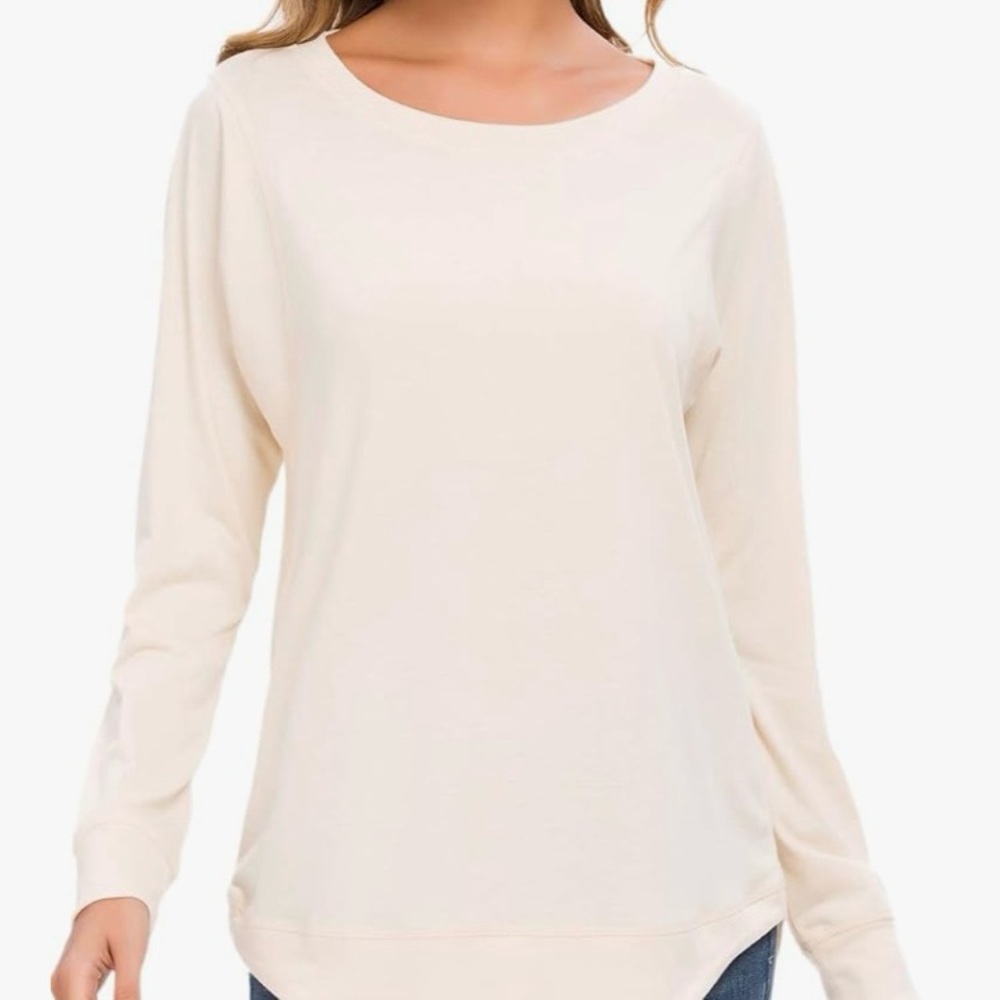 Women's Cream Long Sleeve Top